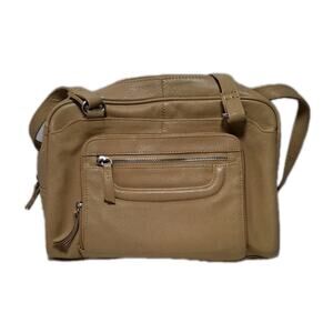 Vintage Great American Leatherworks Purse Shoulder Bag Tan Leather Crossbody